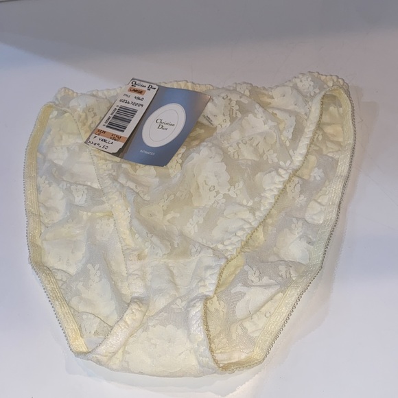 Christian Dior Intimates VTG 80’s French Vanilla Lace Bikini Panty #4560 LG NWT - Picture 12 of 12